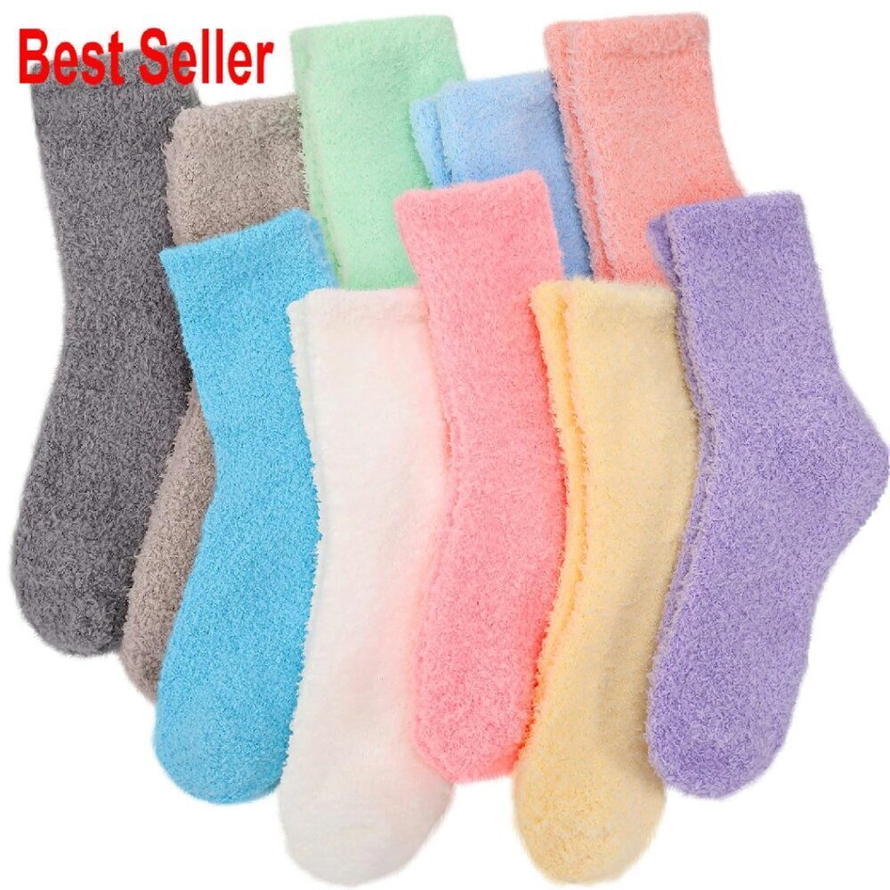 Fluffy Slipper Socks Cozy Winter Sleepwear Soft Plush Home Wear
